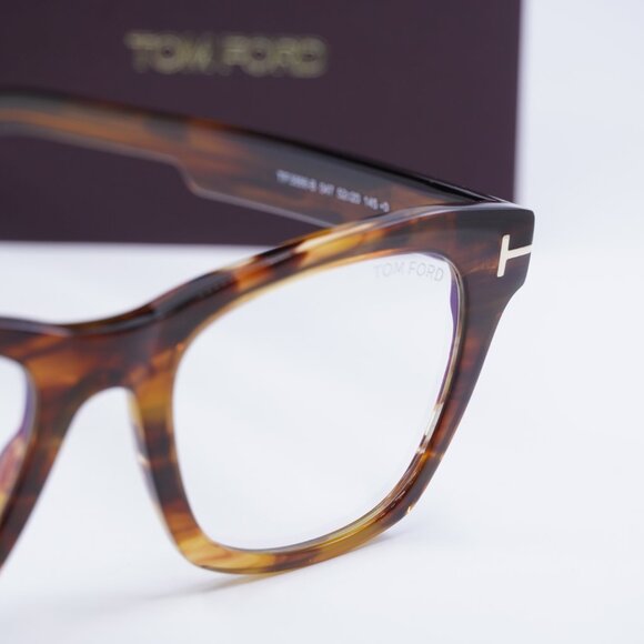 Tom Ford FT5886-B 047 Square Eyeglasses 52mm - Light Brown - Picture 2 of 10